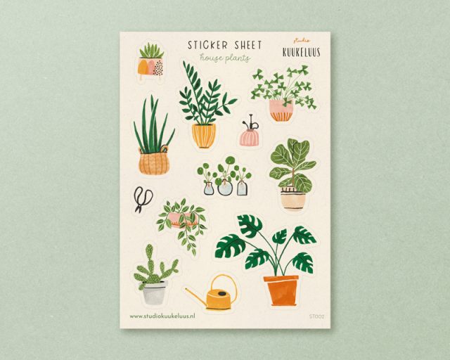 stickervel met plantjes