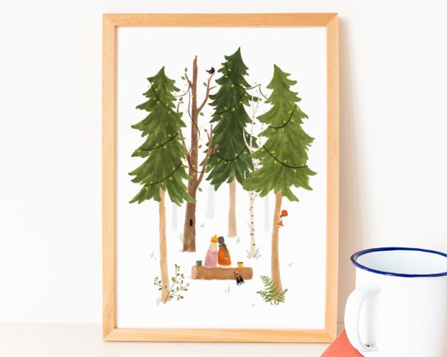 A4 Poster Samen in het bos