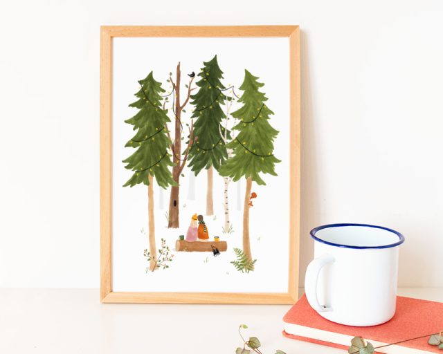 A4 Poster Samen in het bos