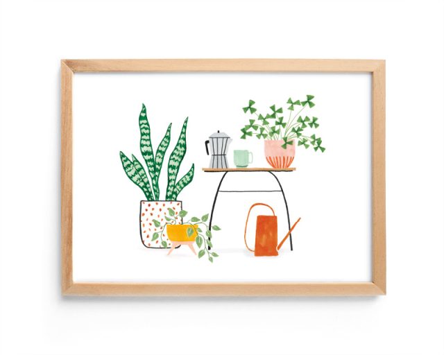 A4 Poster Planten & koffie